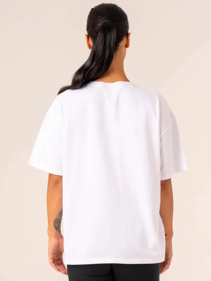 Retro Oversized TShirt 8211 White Women Ryderwear TShirts