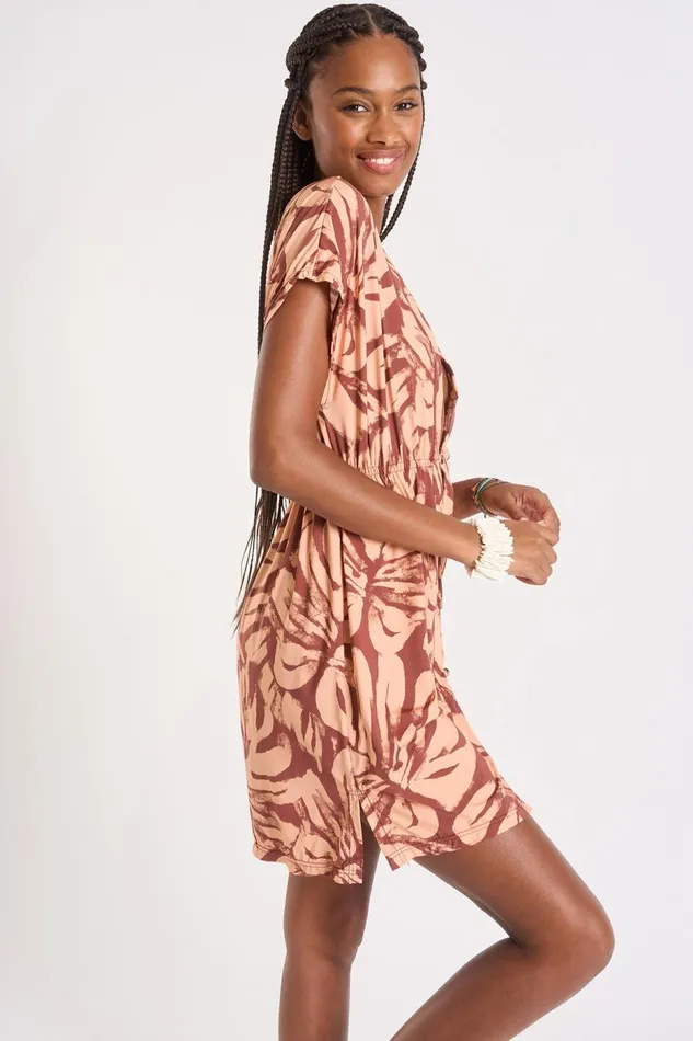 ROBE BEACHWEAR Pink 8211 ABELINE PAINTYVOIL Pink Women Banana Moon Dresses