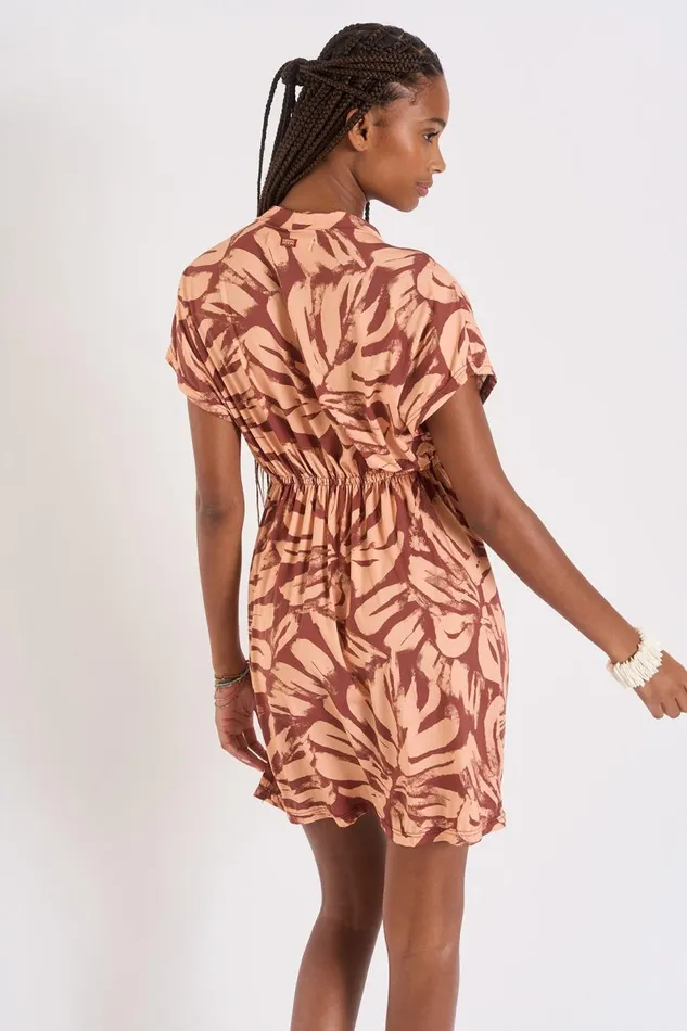 ROBE BEACHWEAR Pink 8211 ABELINE PAINTYVOIL Pink Women Banana Moon Dresses