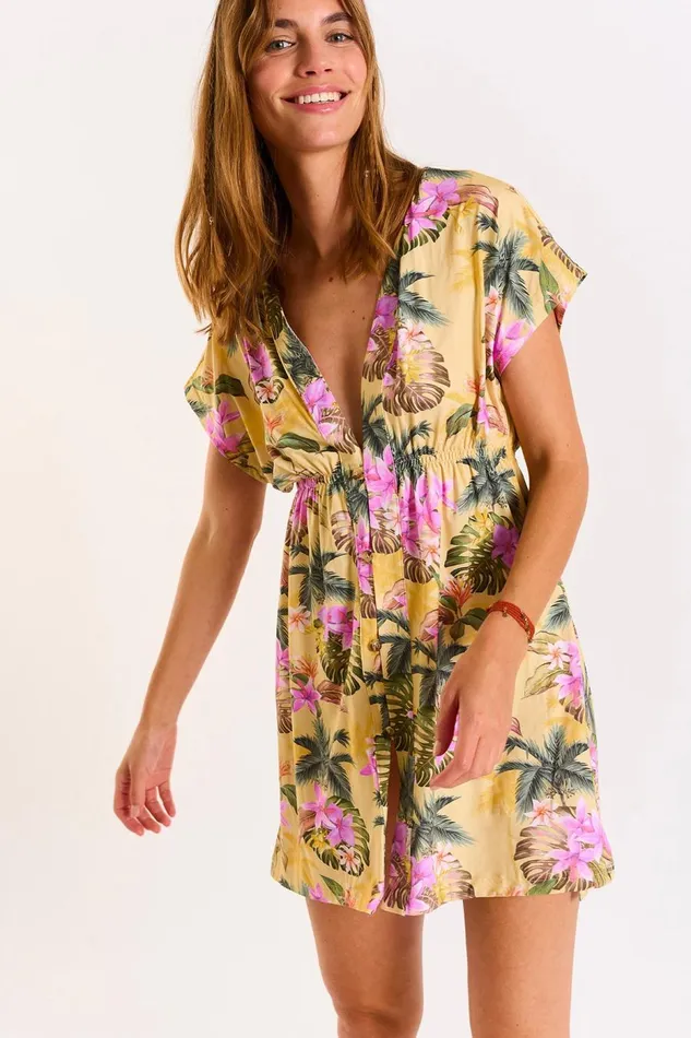 ROBE BEACHWEAR Yellow 8211 ABELINE LIMETROPIVOIL Yellow Women Banana Moon Dresses ROBE BEACHWEAR Yellow 8211 ABELINE LIMETROPIVOIL Yellow Women Banana Moon Dresses