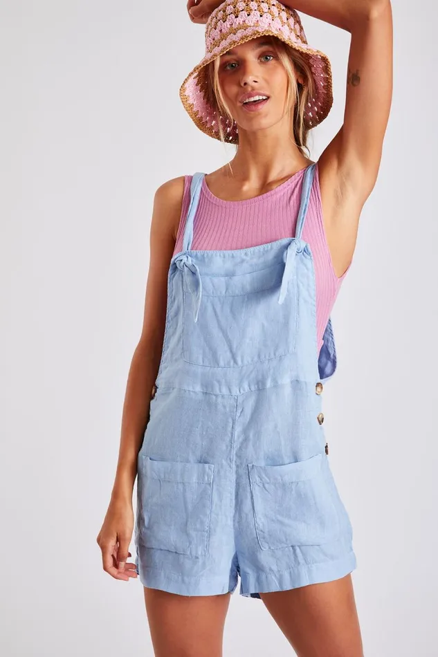 Rompers Blue 8211 ANYA HAWSTON Blue Women Banana Moon Shorts and Playsuits