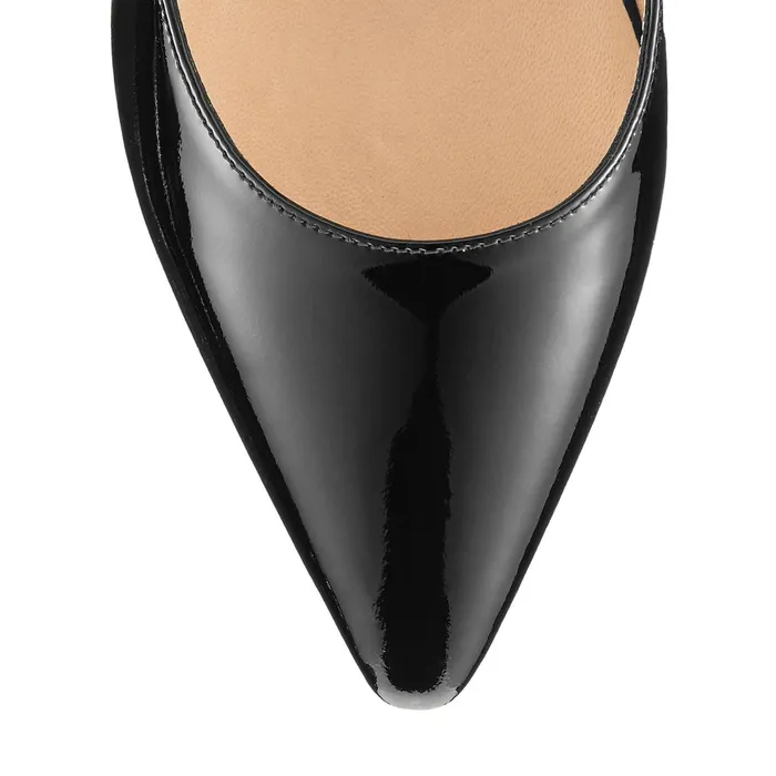 Romy 85 Black Patent Leather Pointy Toe Pumps Black Women JIMMY CHOO Pumps