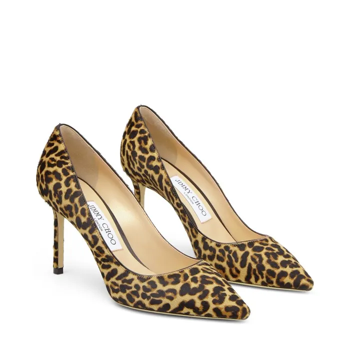 Romy 85 Natural Mix Leopard Print Pony Pumps Natural Mix Women JIMMY CHOO Pumps