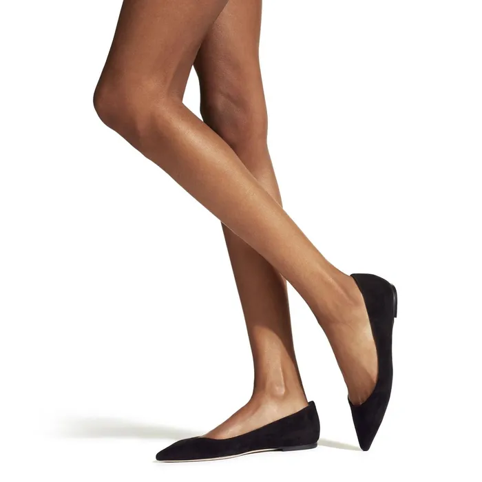 Romy Flat Black Suede Pointy Toe Flats Black Women JIMMY CHOO Flats