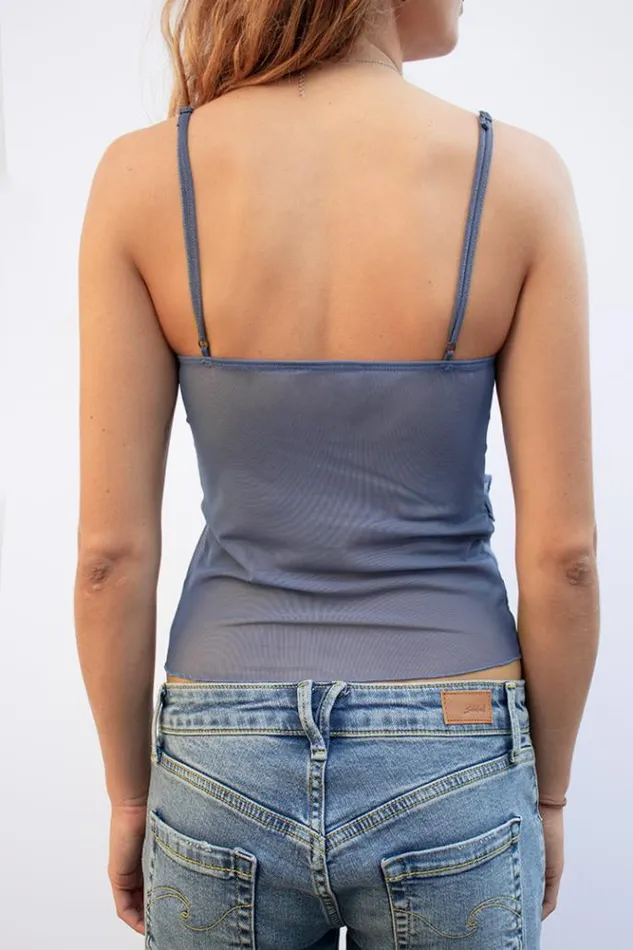 Ruffle Tank Top Women Subdued Tops