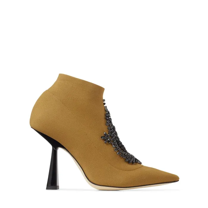 Saber 100 Clove Knit Sock Boots With Jewel Embroidery Clovejet Women JIMMY CHOO Boots Saber 100 Clove Knit Sock Boots With Jewel Embroidery Clovejet Women JIMMY CHOO Boots