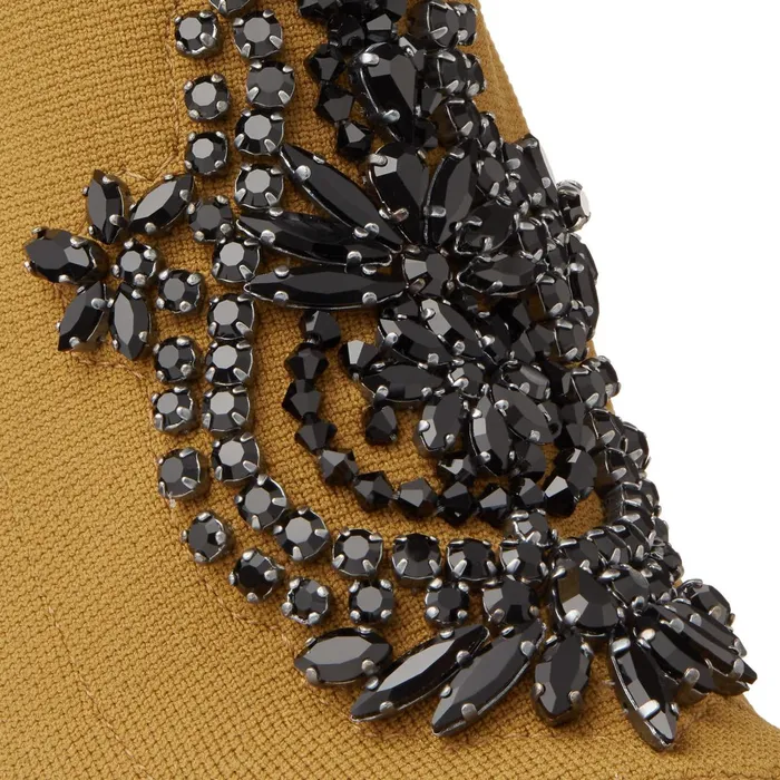 Saber 100 Clove Knit Sock Boots With Jewel Embroidery Clovejet Women JIMMY CHOO Boots