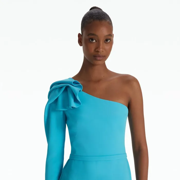 Safiyaa Addie Aquamarine Long Dress Women Dresses
