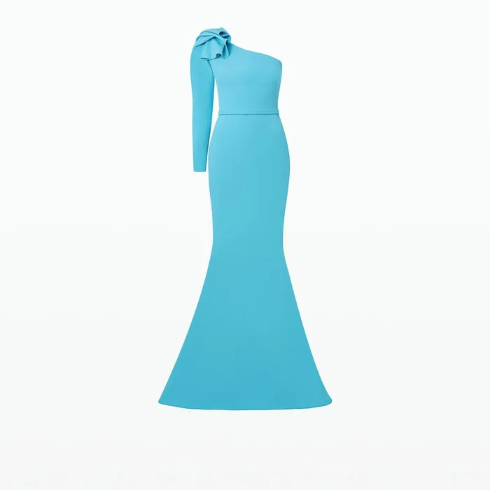 Safiyaa Addie Aquamarine Long Dress Women Dresses