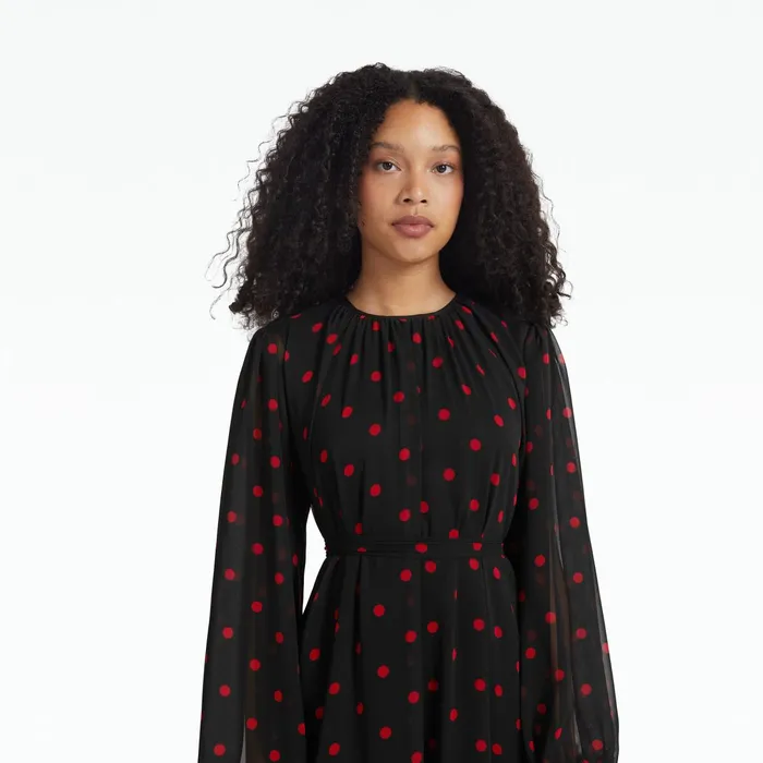 Safiyaa Affiyah Black and Lacquer Red Long Dress Women Dresses