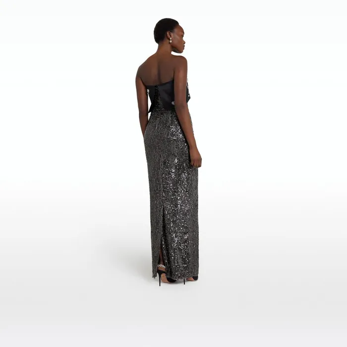 Safiyaa Agyness Smoke Long Dress Women Dresses