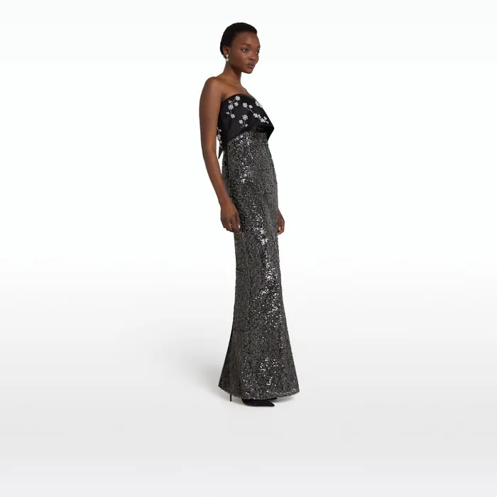 Safiyaa Agyness Smoke Long Dress Women Dresses
