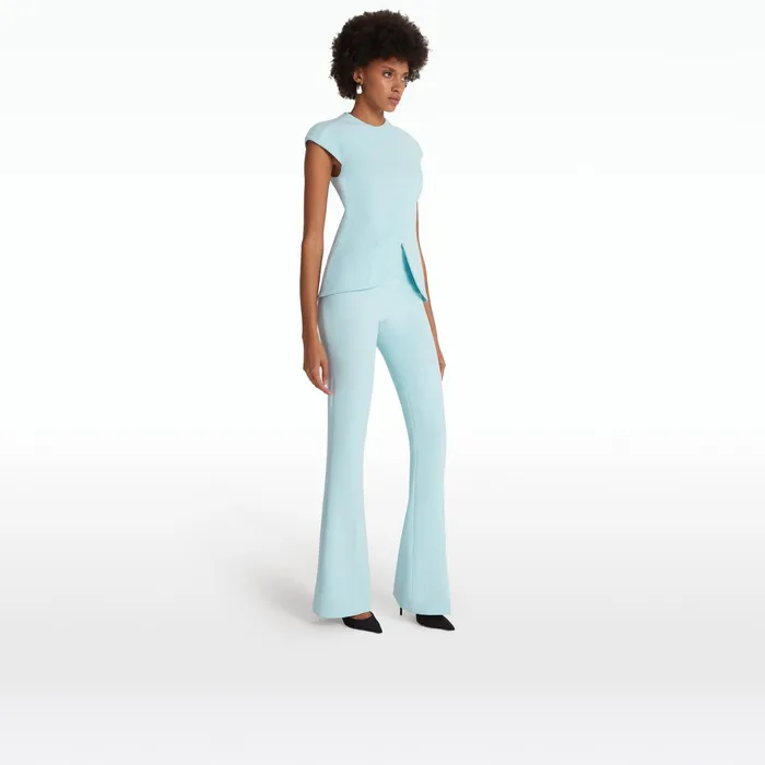 Safiyaa Alexa Baby Blue Trousers Women Trousers