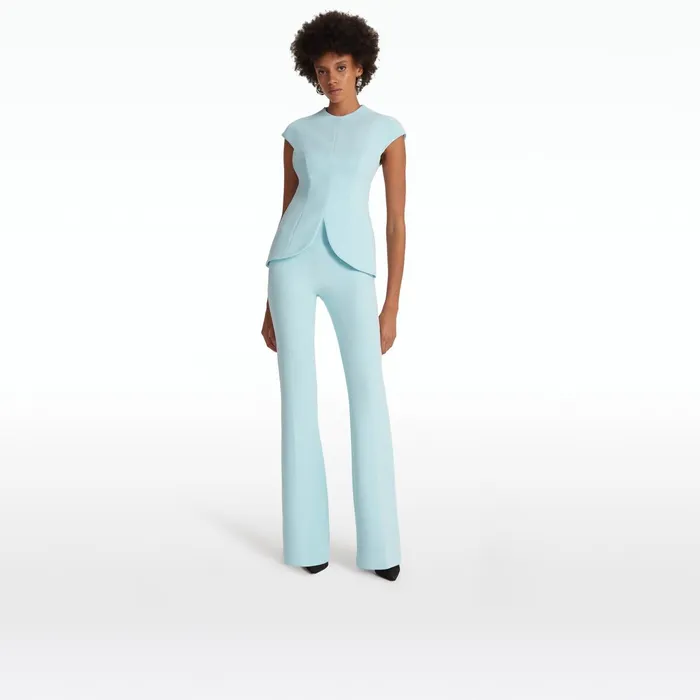 Safiyaa Alexa Baby Blue Trousers Women Trousers