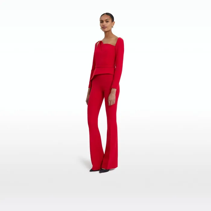 Safiyaa Alexa Crimson Trousers Women Trousers