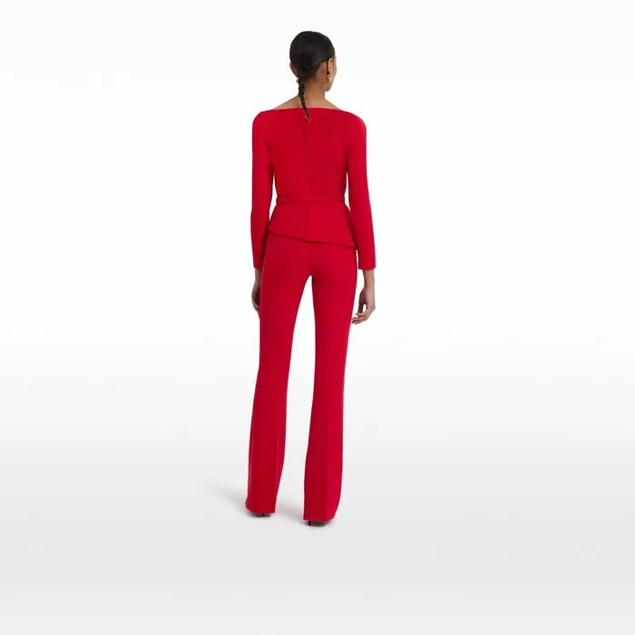 Safiyaa Alexa Crimson Trousers Women Trousers