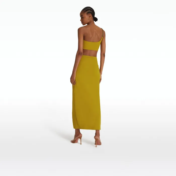 Safiyaa Amyralle Chartreuse Bikini Top Women Swimwear