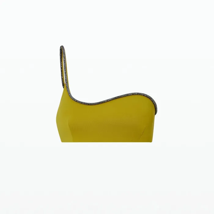 Safiyaa Amyralle Chartreuse Bikini Top Women Swimwear