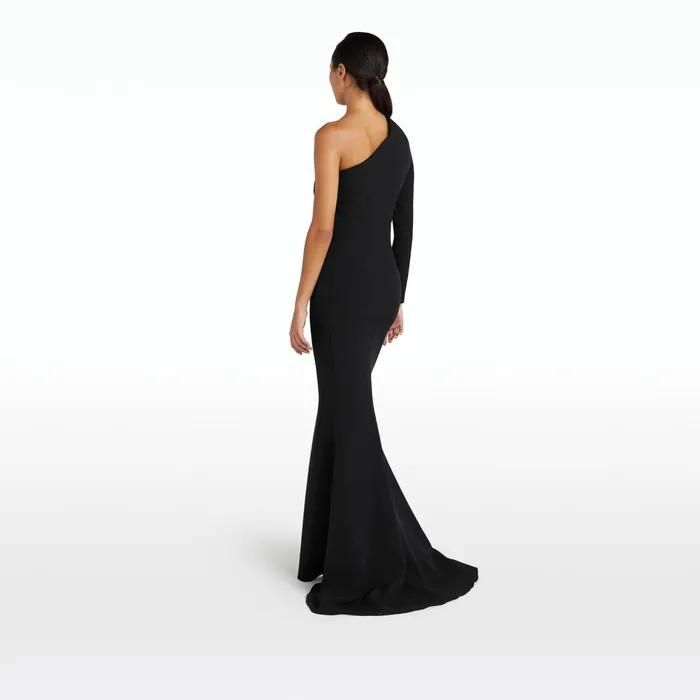 Safiyaa Aria Black Long Dress Women Dresses
