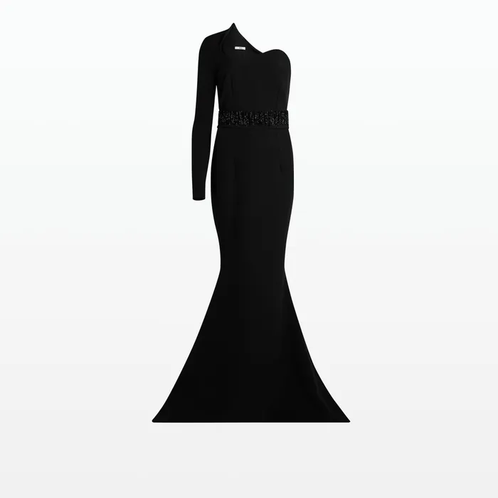 Safiyaa Aria Black Long Dress Women Dresses