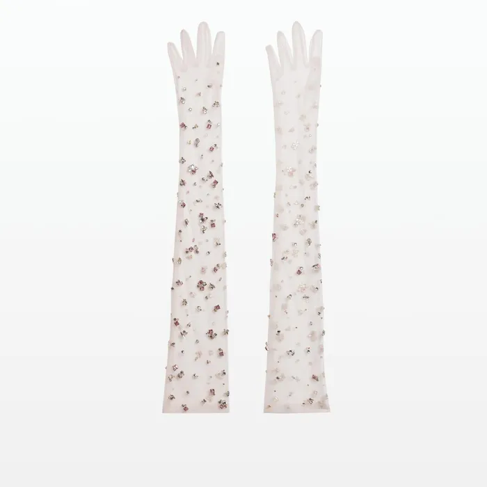 Safiyaa Astin Barely Pink Gloves Women Accessories