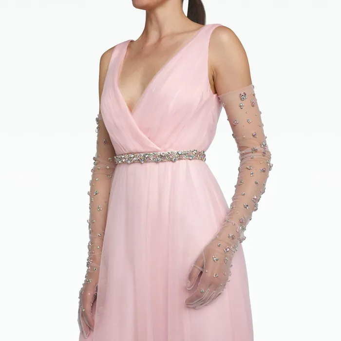 Safiyaa Astin Barely Pink Gloves Women Accessories