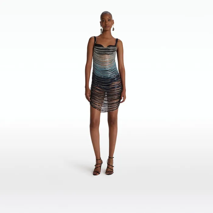 Safiyaa Azariah Moonlit Ocean Short Dress Women Dresses