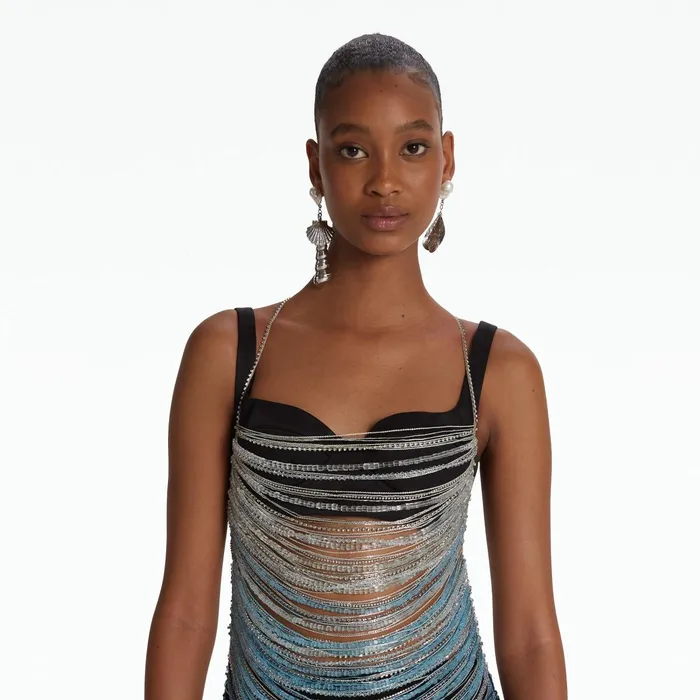 Safiyaa Azariah Moonlit Ocean Short Dress Women Dresses
