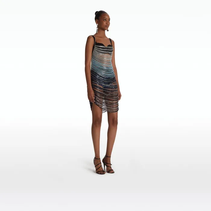Safiyaa Azariah Moonlit Ocean Short Dress Women Dresses