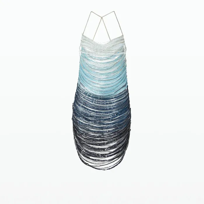 Safiyaa Azariah Moonlit Ocean Short Dress Women Dresses