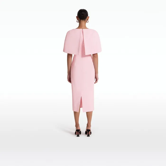 Safiyaa Barb Peony Blush Midi Dress Women Dresses