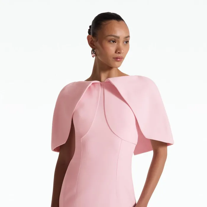 Safiyaa Barb Peony Blush Midi Dress Women Dresses