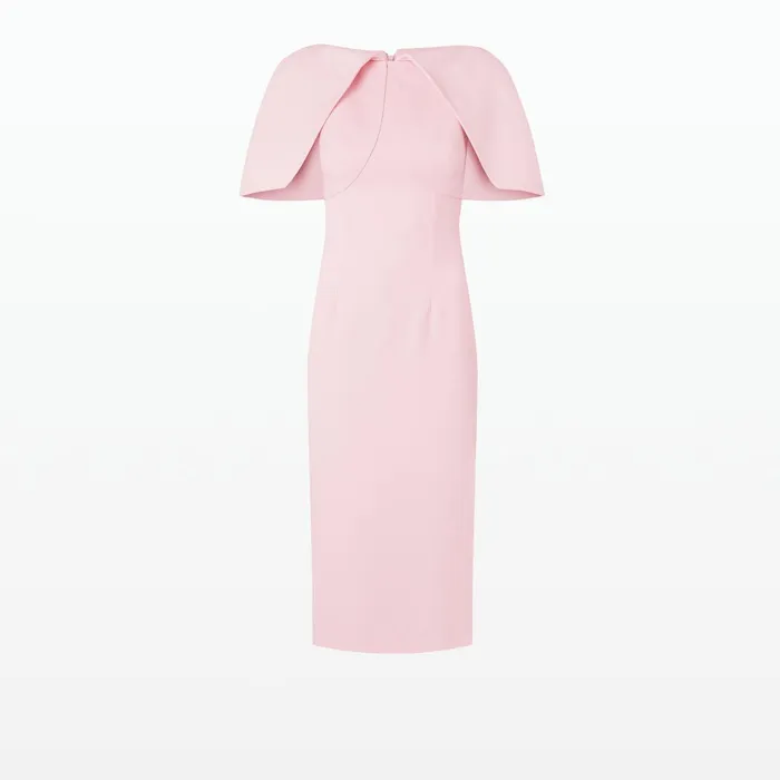 Safiyaa Barb Peony Blush Midi Dress Women Dresses