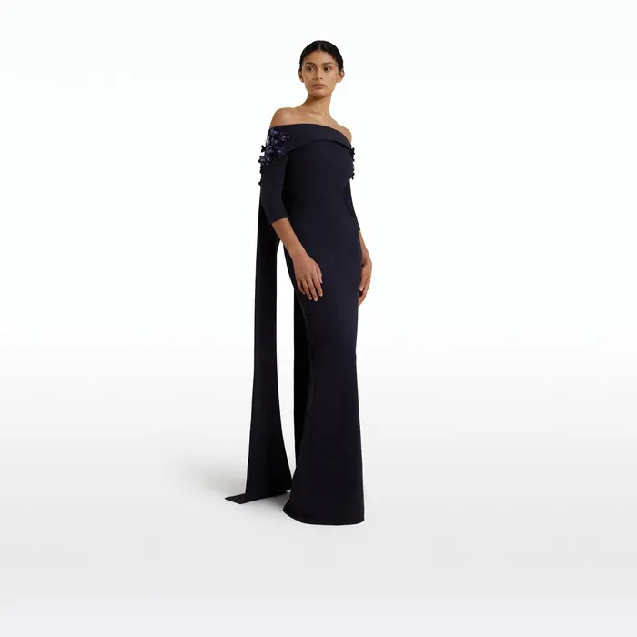 Safiyaa Bellara Midnight Navy Harness and Soshin Dress Women Dresses