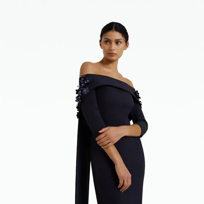 Safiyaa Bellara Midnight Navy Harness and Soshin Dress Women Dresses