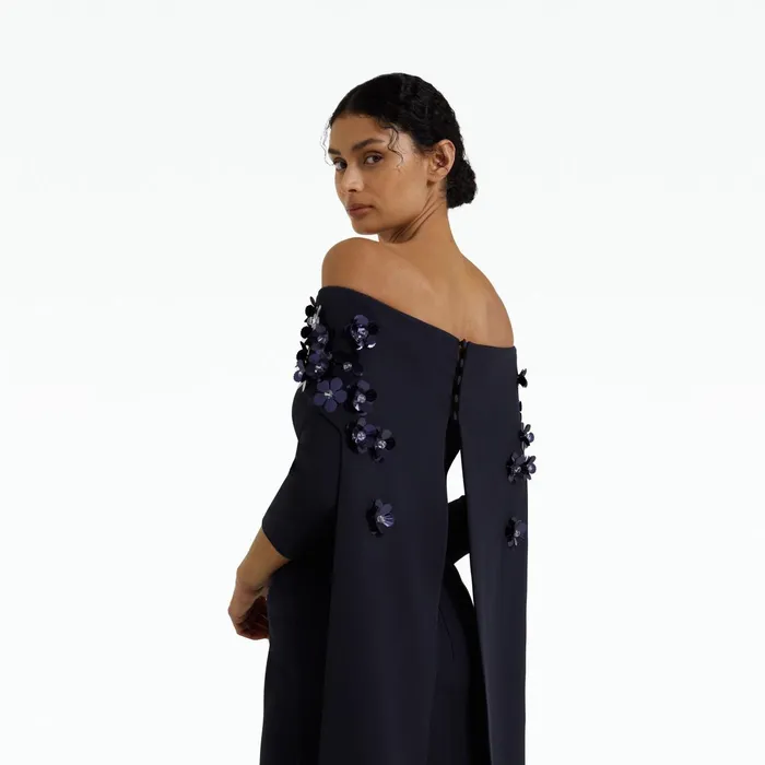 Safiyaa Bellara Midnight Navy Harness and Soshin Dress Women Dresses