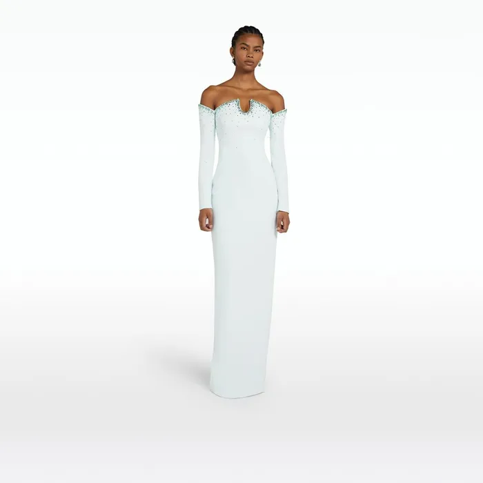 Safiyaa Bessy Glacier Long Dress Women Dresses