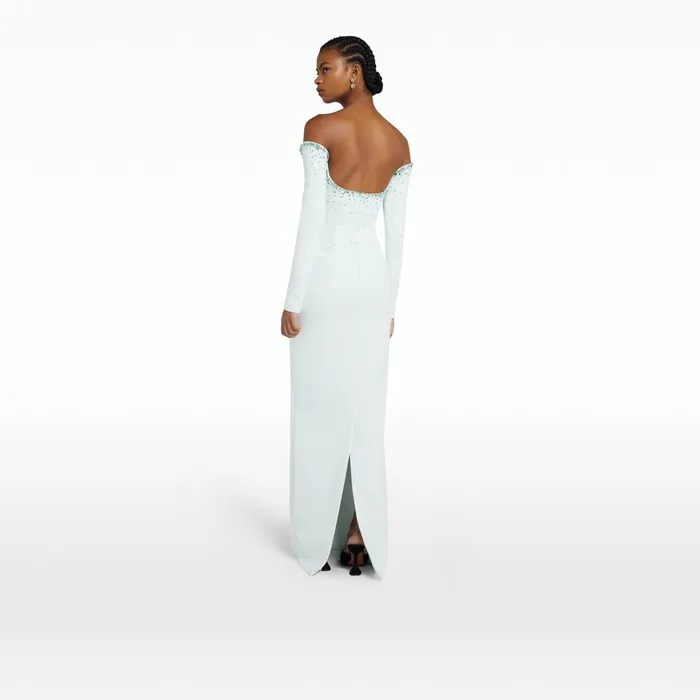 Safiyaa Bessy Glacier Long Dress Women Dresses