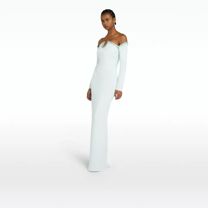 Safiyaa Bessy Glacier Long Dress Women Dresses