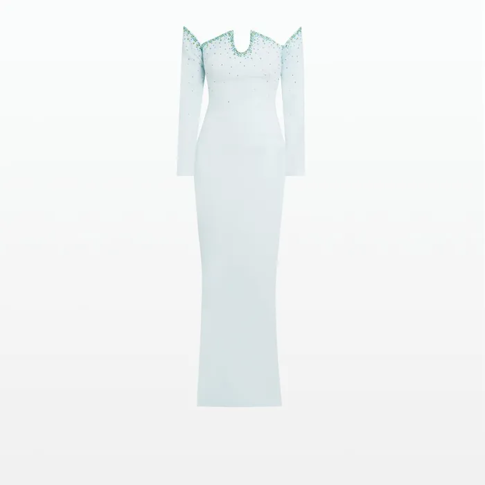 Safiyaa Bessy Glacier Long Dress Women Dresses