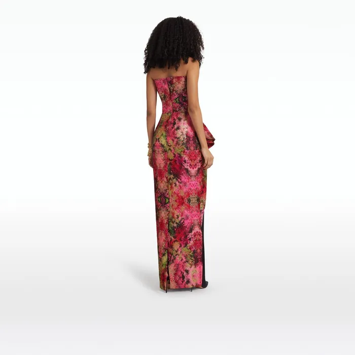 Safiyaa Brienna Black and Lacquer Red Long Dress Women Dresses