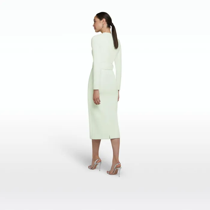 Safiyaa Brunna Spearmint Midi Dress Women Dresses