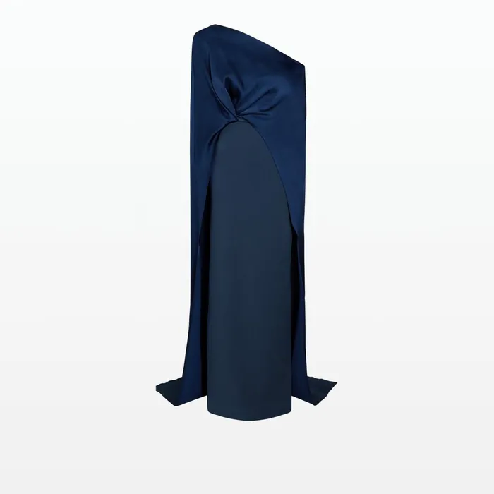 Safiyaa Cadenza Ink Blue Long Dress Women Dresses