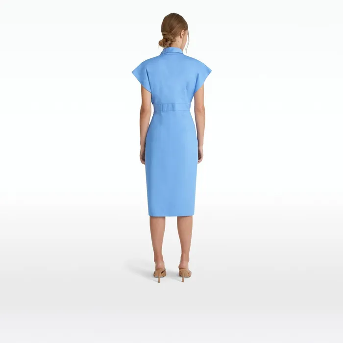 Safiyaa Calianne Safiyaa Blue Cotton Dress Women Dresses