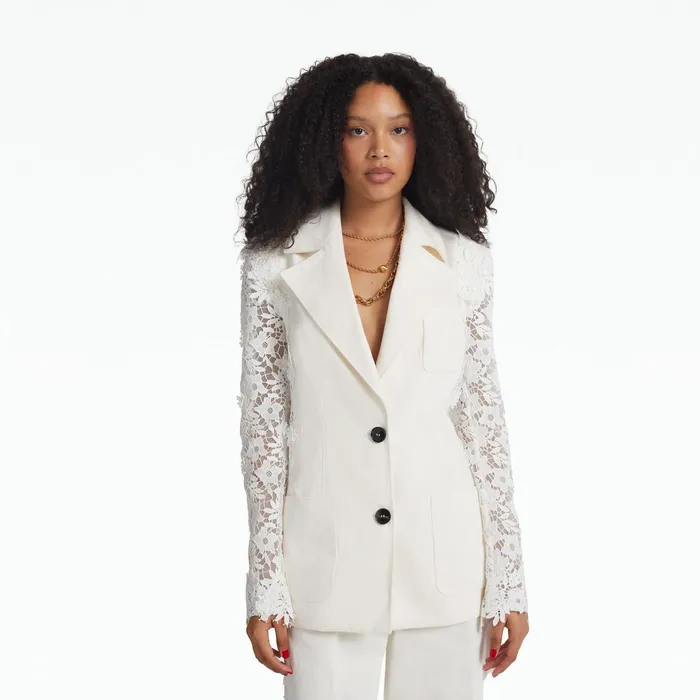 Safiyaa Cannis Ivory Jacket Women Jackets Coats