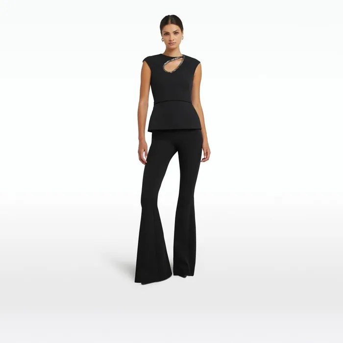 Safiyaa Carina Black Top Women Tops