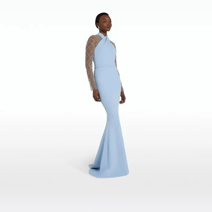 Safiyaa Clarence Soft Sky Long Dress Women Dresses