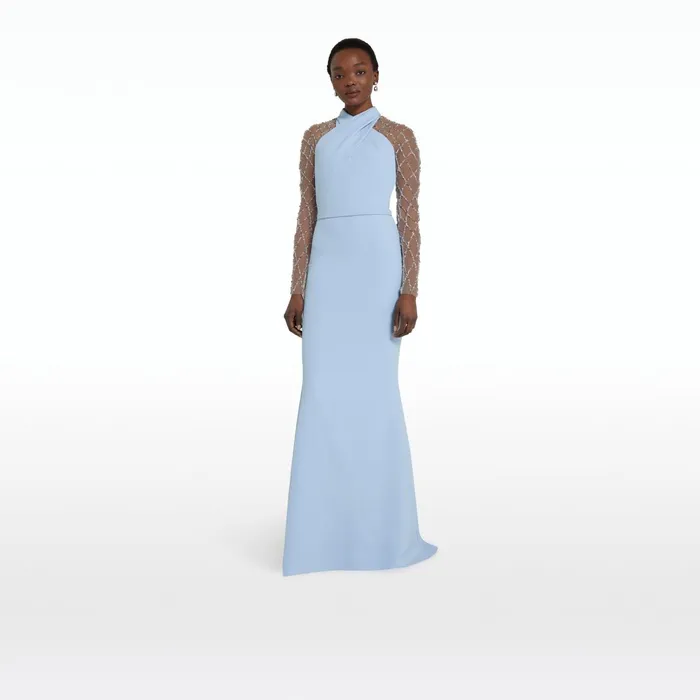 Safiyaa Clarence Soft Sky Long Dress Women Dresses