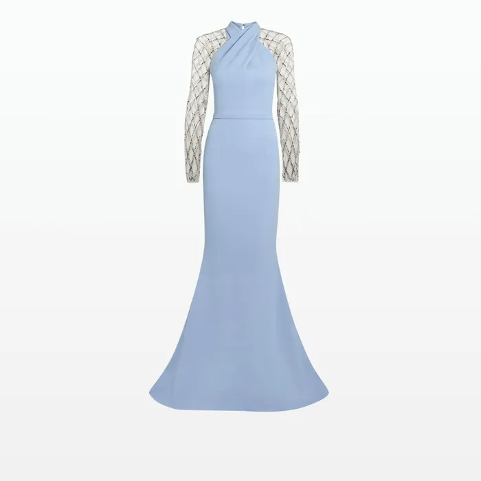 Safiyaa Clarence Soft Sky Long Dress Women Dresses