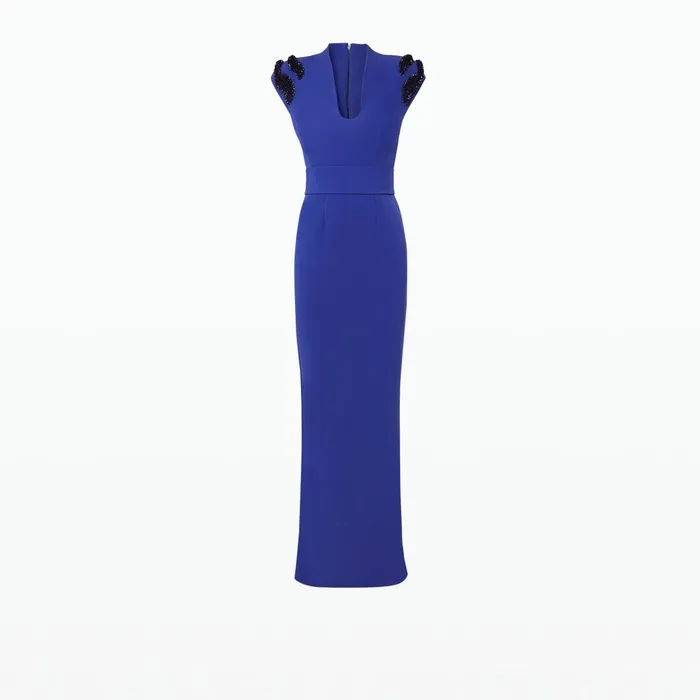 Safiyaa Dana Skiathos Blue Long Dress Women Dresses